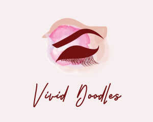 Cosmetics Makeup Eyelashes  logo design