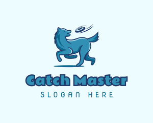 Frisbee Catch Pet Dog logo design