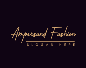 Fashion Script Style logo design