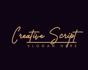 Fashion Script Style logo design