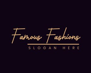 Fashion Script Style logo design