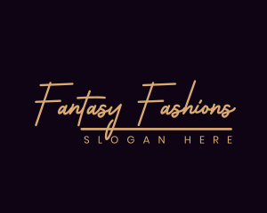 Fashion Script Style logo design