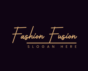 Fashion Script Style logo design