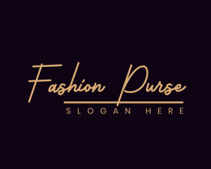 Fashion Script Style logo design