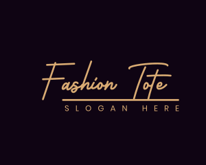 Fashion Script Style logo design