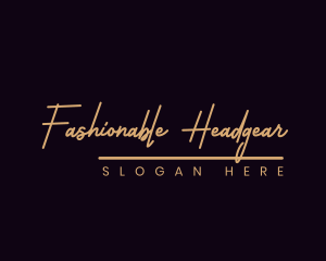 Fashion Script Style logo design