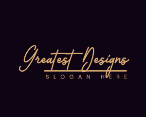 Fashion Script Style logo design