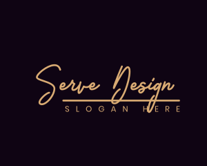 Fashion Script Style logo design