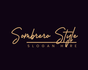 Fashion Script Style logo design