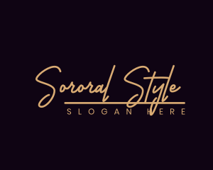 Fashion Script Style logo design