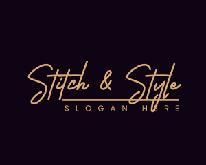 Fashion Script Style logo design