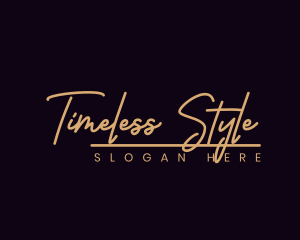 Fashion Script Style logo design