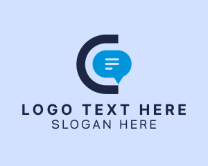 Chatbox Message Letter C logo