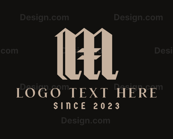 Tattoo Studio Letter M Logo