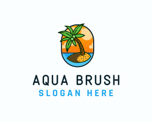 Palm Island Resort logo design