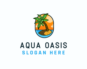 Palm Island Resort logo design