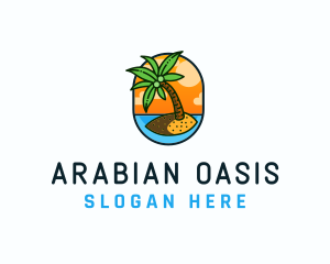 Palm Island Resort logo design