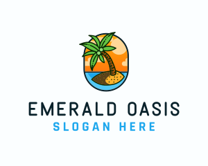 Palm Island Resort logo design