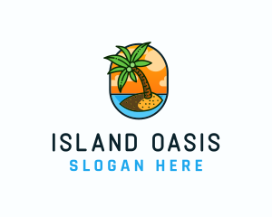 Palm Island Resort logo design