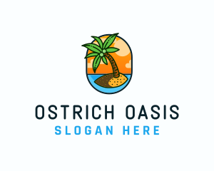 Palm Island Resort logo design