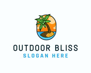 Palm Island Resort logo design