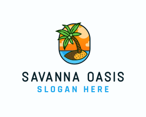 Palm Island Resort logo design