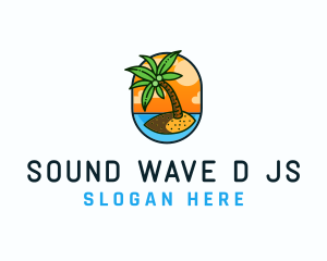 Palm Island Resort logo design