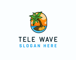 Palm Island Resort logo design