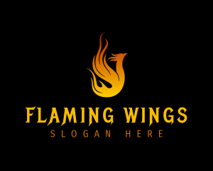 Phoenix Burning Fire  logo design