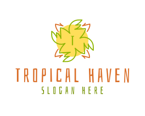 Tiki Sun Tropical  logo design