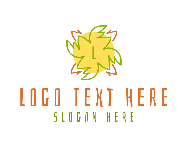 Palm Leaf logo example 2