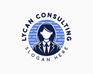 Woman Executive Manager logo design