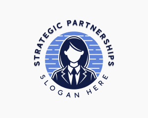 Woman Executive Manager logo