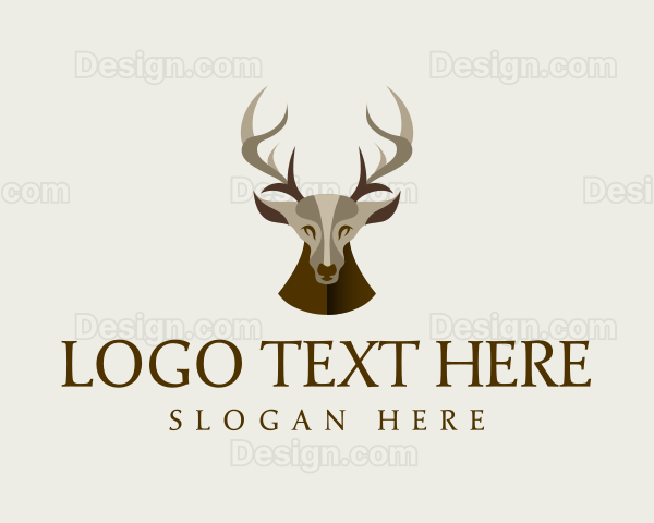 Wild Deer Stag Logo