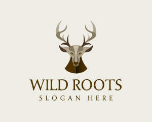 Wild Deer Stag logo design