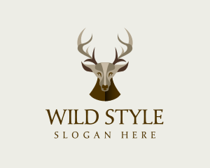 Wild Deer Stag logo design