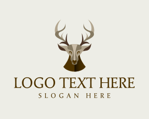 Hunt - Wild Deer Stag logo design