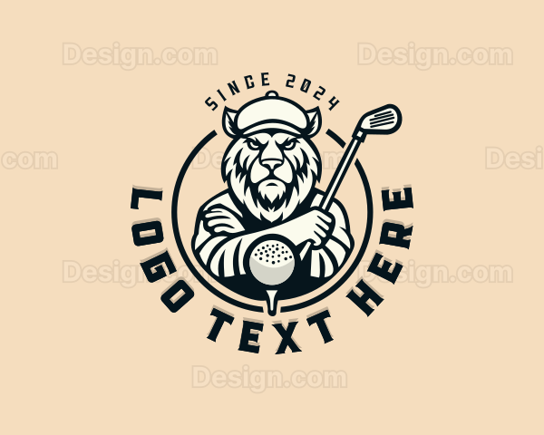 Tiger Golf Sports Logo