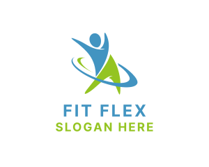 Healthy Exercise Person logo