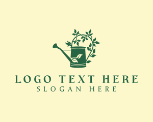 Watering Can Garden Plant logo