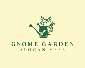 Watering Can Garden Plant logo design