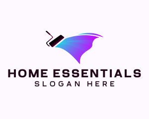 Paint Roller Home Improvement logo design