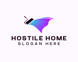 Paint Roller Home Improvement logo design