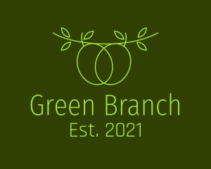 Minimalist Olive Branch logo design