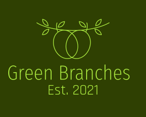 Minimalist Olive Branch logo design