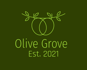 Minimalist Olive Branch logo