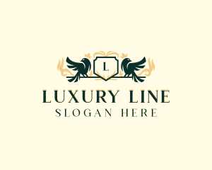 Luxury Bird Crest logo design