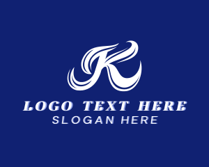 Swoosh Business Letter K logo