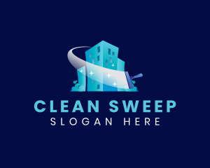 Squeegee Building Cleaning logo design