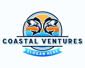 Marine Fishing Market logo design